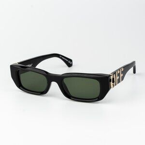 Off-White FILLMORE Men Sunglasses Black Green Square OERI124 FILLMORE 1055